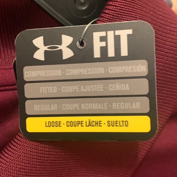 UNDER ARMOUR XL POLO IN RICH BURGUNDY - Picture 8 of 10